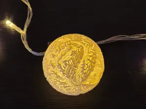 Christmas Lithophane Ball (60mm) + LED Adapter