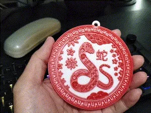 Red Chinese New Year of Snake