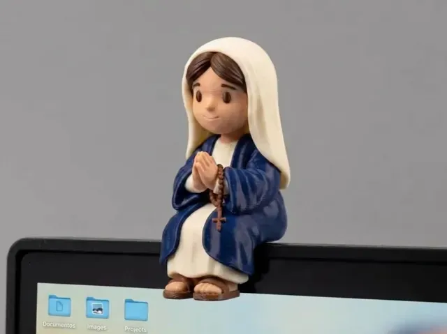 Mini Virgin Mary – Sitting on Monitor or Shelf