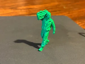 1/35 diorama miniature - man with boombox