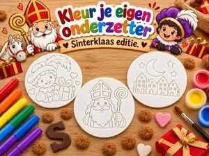 Kleur je eigen onderzetters - Sinterklaas editie