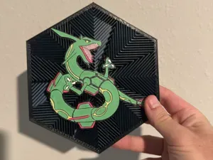 ##384 Rayquaza Hex Wall Art