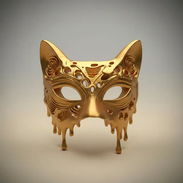 Drippy Kitty Mask / Wall Art — Фото 3 из 5