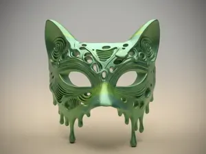 Drippy Kitty Mask / Wall Art