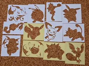 Stencil Pokemon Pack 1 Drawing Coloring