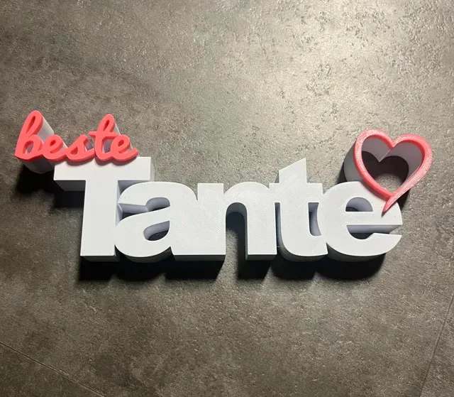 Beste Tante - Persönlicher 3D-Schriftzug — Фото 2 из 2