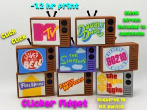 Nostalgic TV Clicker Fidget Toy (Customizable)