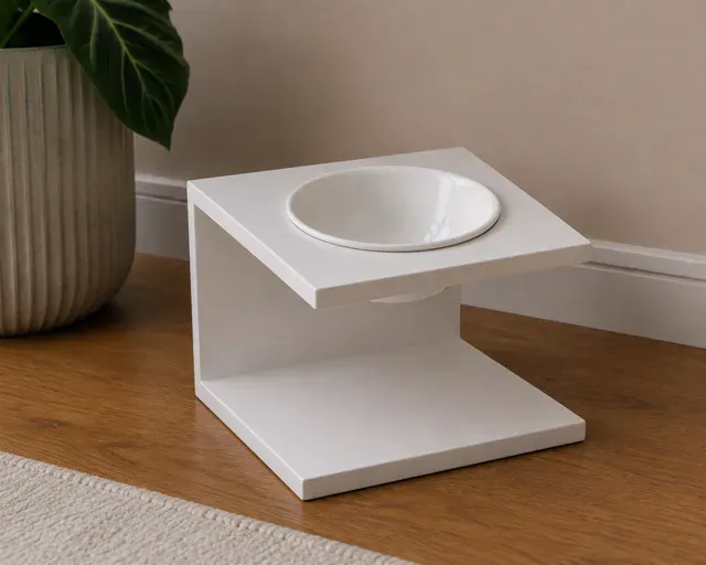 Modern angled pet bowl stand — Фото 3 из 3