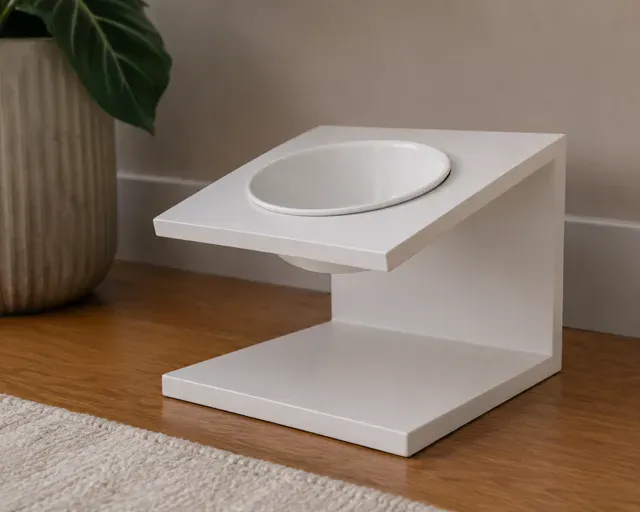 Modern angled pet bowl stand — Фото 2 из 3