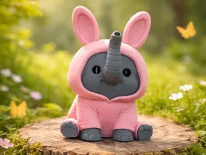 Eli the Elephant Bunny Suit - Cozy Animal