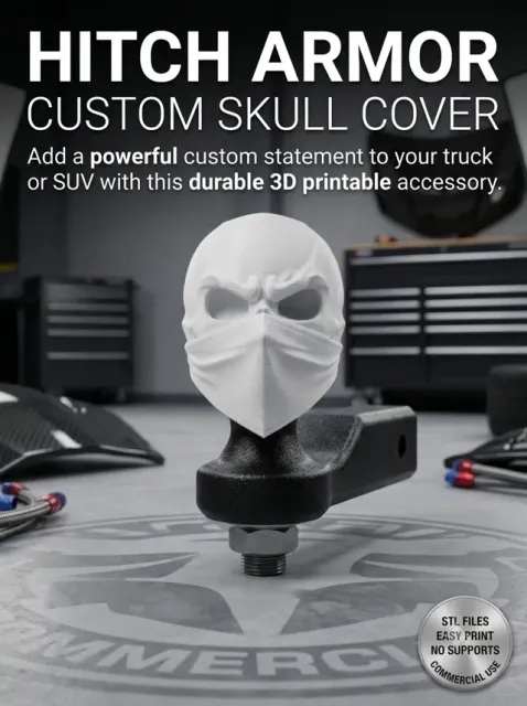 Masked Skull Tow Ball Cover - Ninja Hitch Shield — Фото 2 из 6