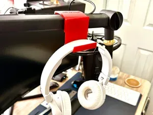 Headphones Hook Mic Arm - Pivoted Print in Place