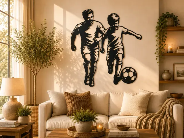 Father and Son Soccer Wall Art Decor — Фото 3 из 3