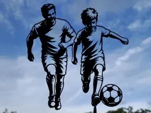Father and Son Soccer Wall Art Decor