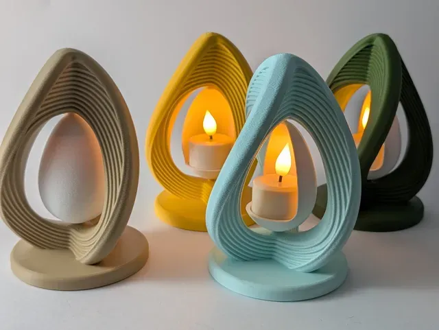 LED Tea Light Holder Vyron – Ovo — Фото 3 из 11