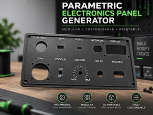Parametric Electronics Panel Generator - OpenSCAD