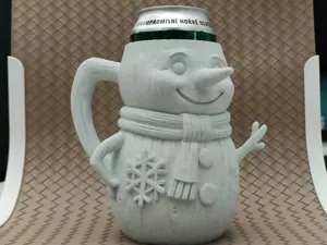 Snowman - Can Holder / Beer mug