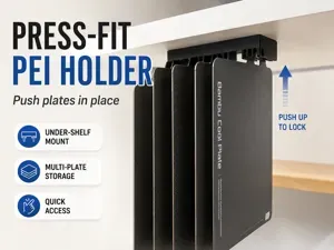 8-Slot Press-Fit PEI Plate Holder