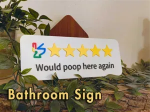 Funny bathroom / toilet sign - no AMS