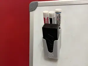 Compact Whiteboard Marker and Eraser Organizer