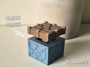 Minecraft piston inspired fidget clicker