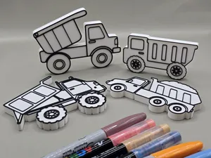Tractor Truck Vehicle Toy Coloring Craft Stack