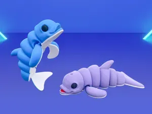 Articulated Dolphin, Flexi Open Mouth Fish