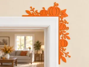 Pumpkin Vine Door Corner – Autumn Harvest Decor