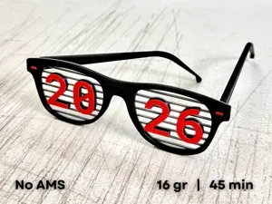 Gafas de Año Nuevo 2026 - Estilo Retro - ¡SIN AMS!