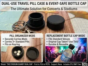 Travel Pill Case & Concert Bottle Cap