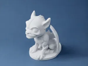 Whimsical Chibi Desk Guardian Gargoyle