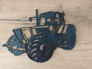 Traktor-Wandbild – detaillierte Silhouette