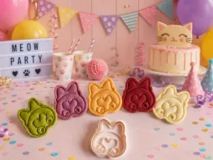 Funny Cat Cookie Cutter & Embosser