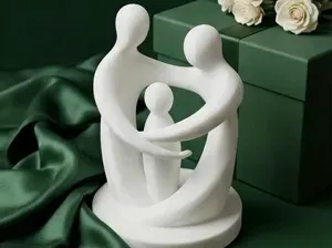 Modern Family Embrace Sculpture Decor