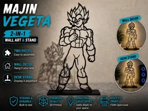 Vegeta - 2-in-1 Wall Art & Display Stand