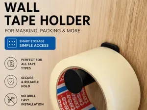 Universal Wall Mount Tape Holder Double Sided Tape