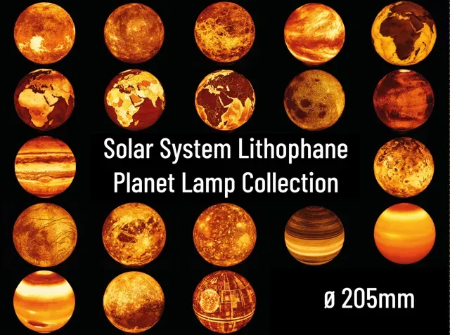 Solar System Lithophane Planet Lamps - ⌀205mm — Фото 2 из 17