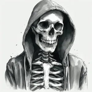 Skeleton Hoody - Hueforge 4 color filament painting