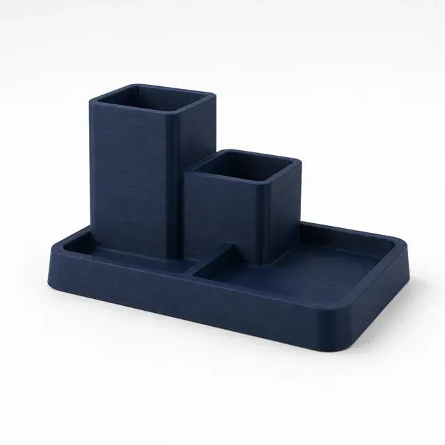 Modern Desk Organizer with Pen Holders & Tray — Фото 5 из 6