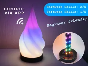 Spiral Lamp | WLED RGB | Luminária Espiral