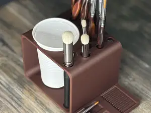 Brush Holder with Cup Slot