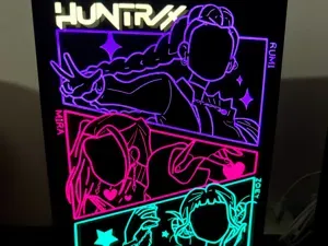 k-pop demon hunters: Huntrix LED Light up Sign