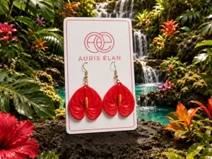 Aloha Anthurium Earrings | アンスリウム