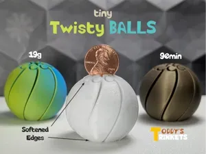 Tiny Twisty Balls (8 Slices, Softened Edges)