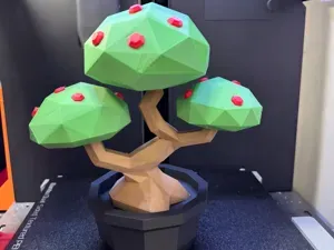 Cute Low Poly Fruit Bonsai