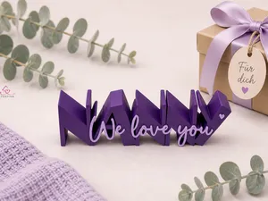Schriftzug Nanny We love you