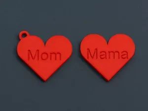 Mother's Day Heart Keychain