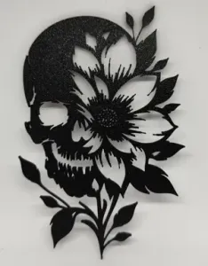 Flower Skull Wall Art
