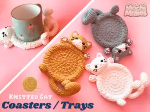 Knitted Cat Coasters!