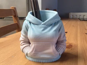female hoodie pen pot